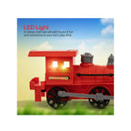Pull back steam train toy with LED lights