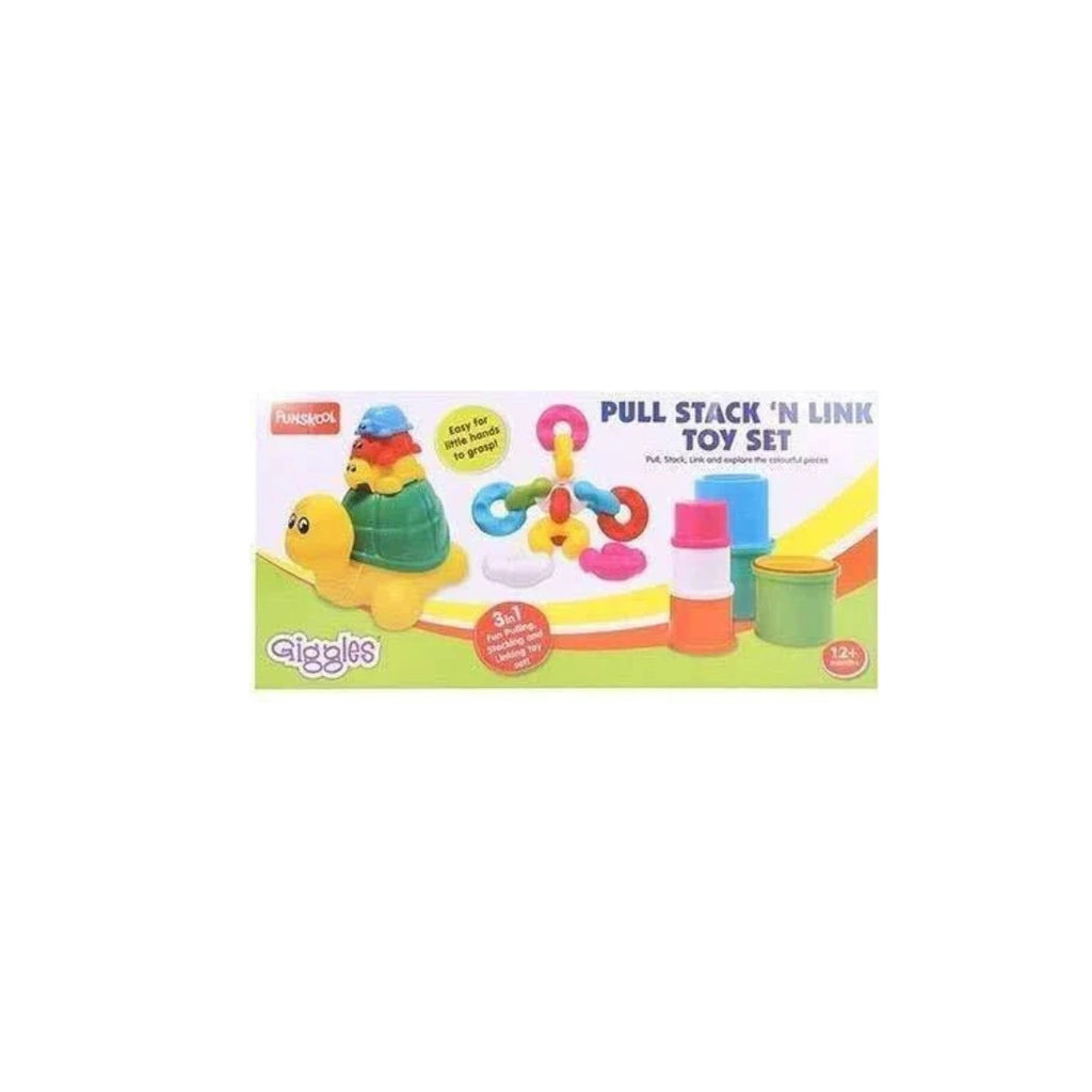 Pull Stack Link Stack N Nest,Nesting & Stackable Toy Blocks for Kids,Encourages Learning & Development,Fun Activity for Babies,Assorted Colours (6 Months+)