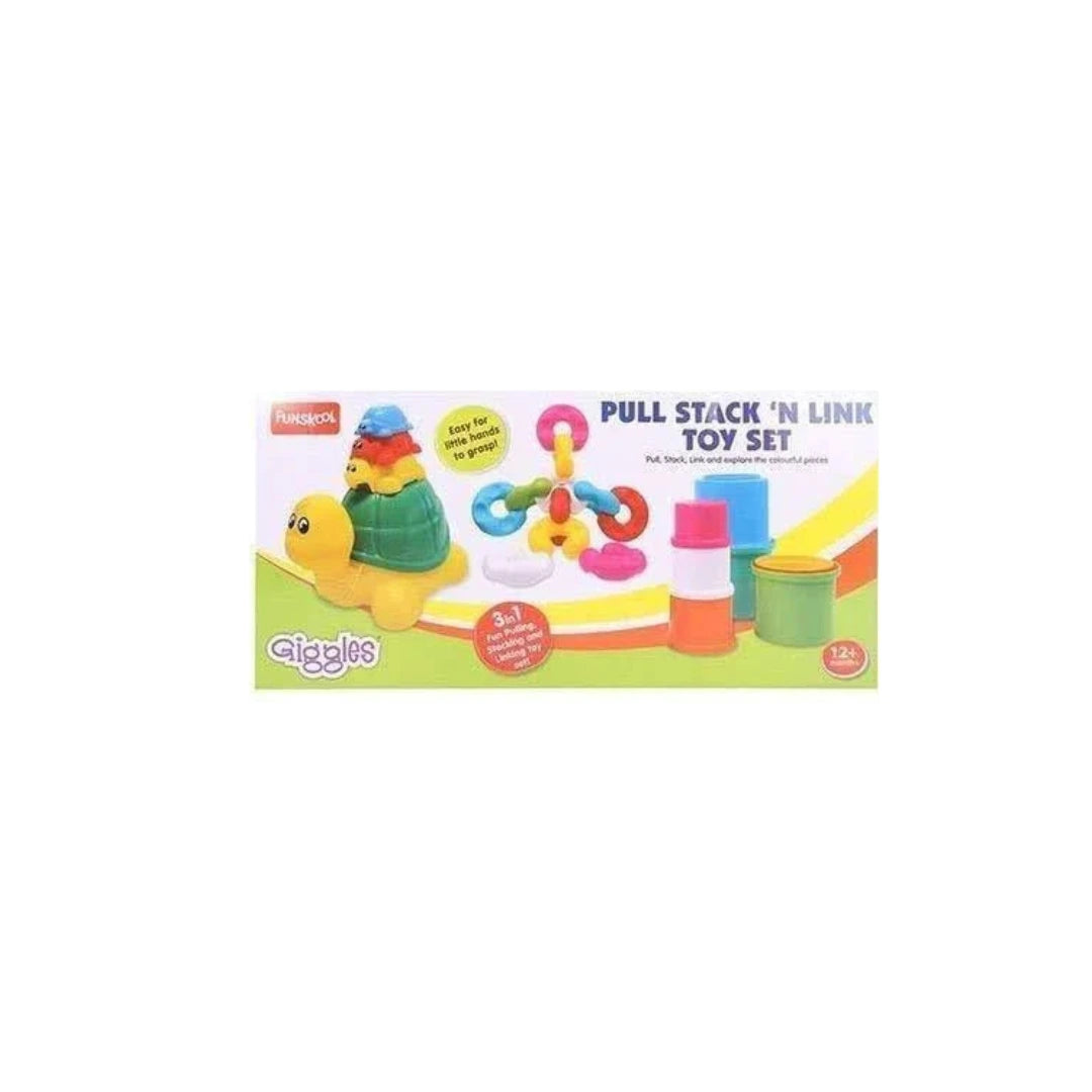 Pull Stack Link Stack N Nest,Nesting & Stackable Toy Blocks for Kids,Encourages Learning & Development,Fun Activity for Babies,Assorted Colours (6 Months+)