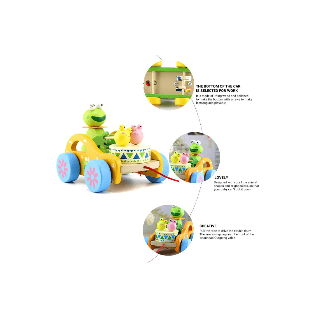 The Clever Clogs Toys The Clever Clogs Pull along toy with Drums (1 Year+)