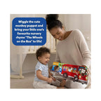 Puppet Book The Wheels on the Bus,12 Pages,Baby-Friendly Fabric/Material,To Improve Language Skills,Creativity,Sensory Play,Emotional Bonding 