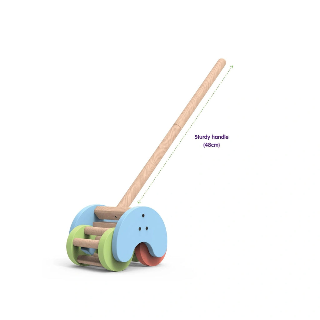 Sturdy toddler walker with easy push support