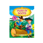 Colourful Puss in Boots fairy tale book for children.
