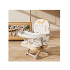 Baby booster chair with safety harness