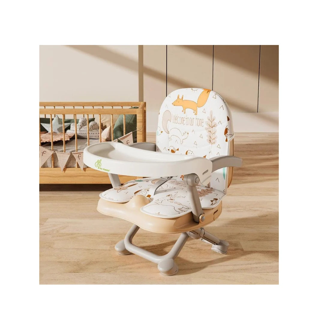Baby booster chair with safety harness