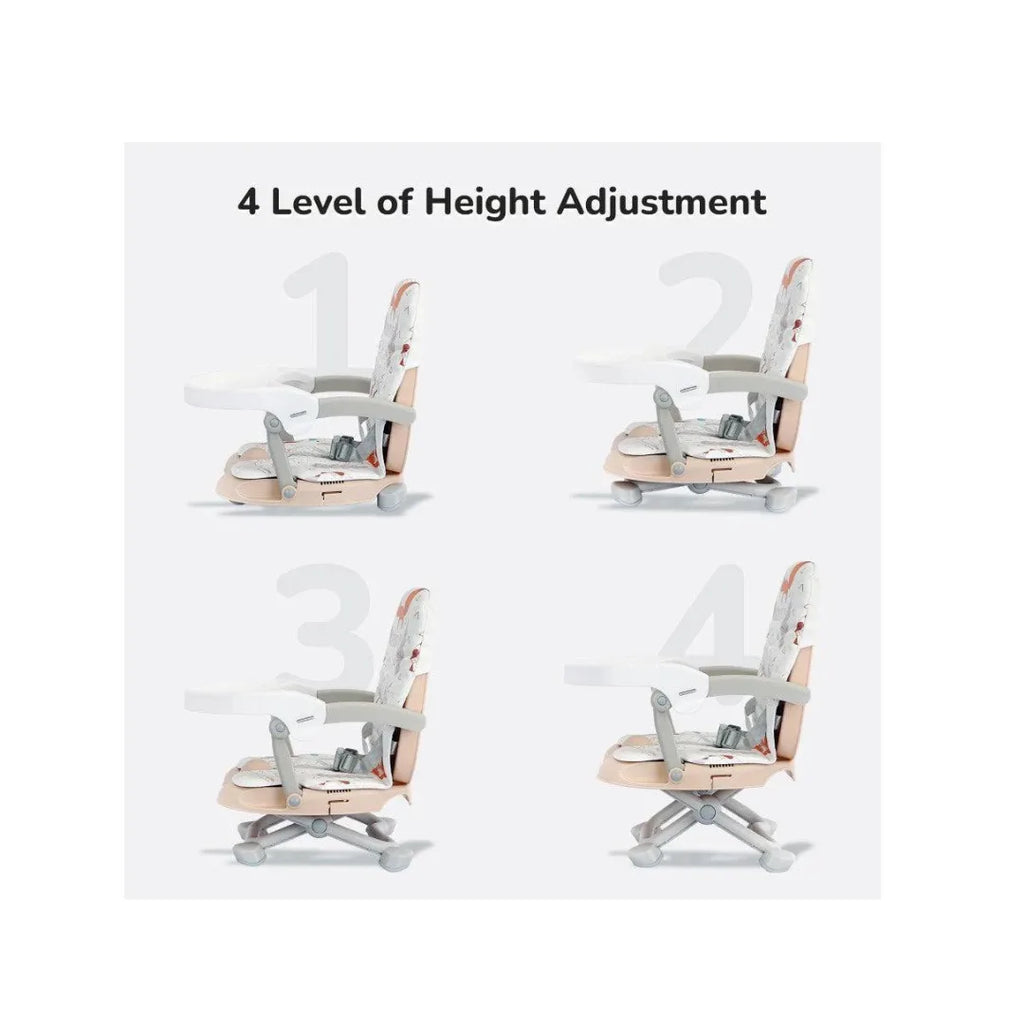 Baby booster chair with safety harness