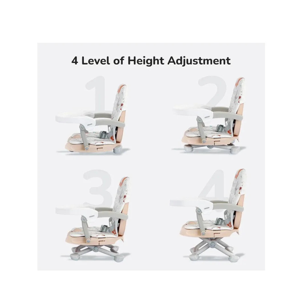 Baby booster chair with safety harness