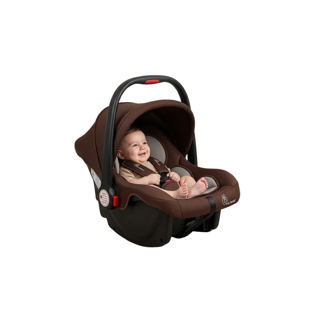 Infant car seat with canopy handle