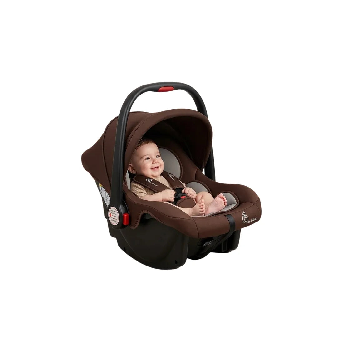 Infant car seat with canopy handle