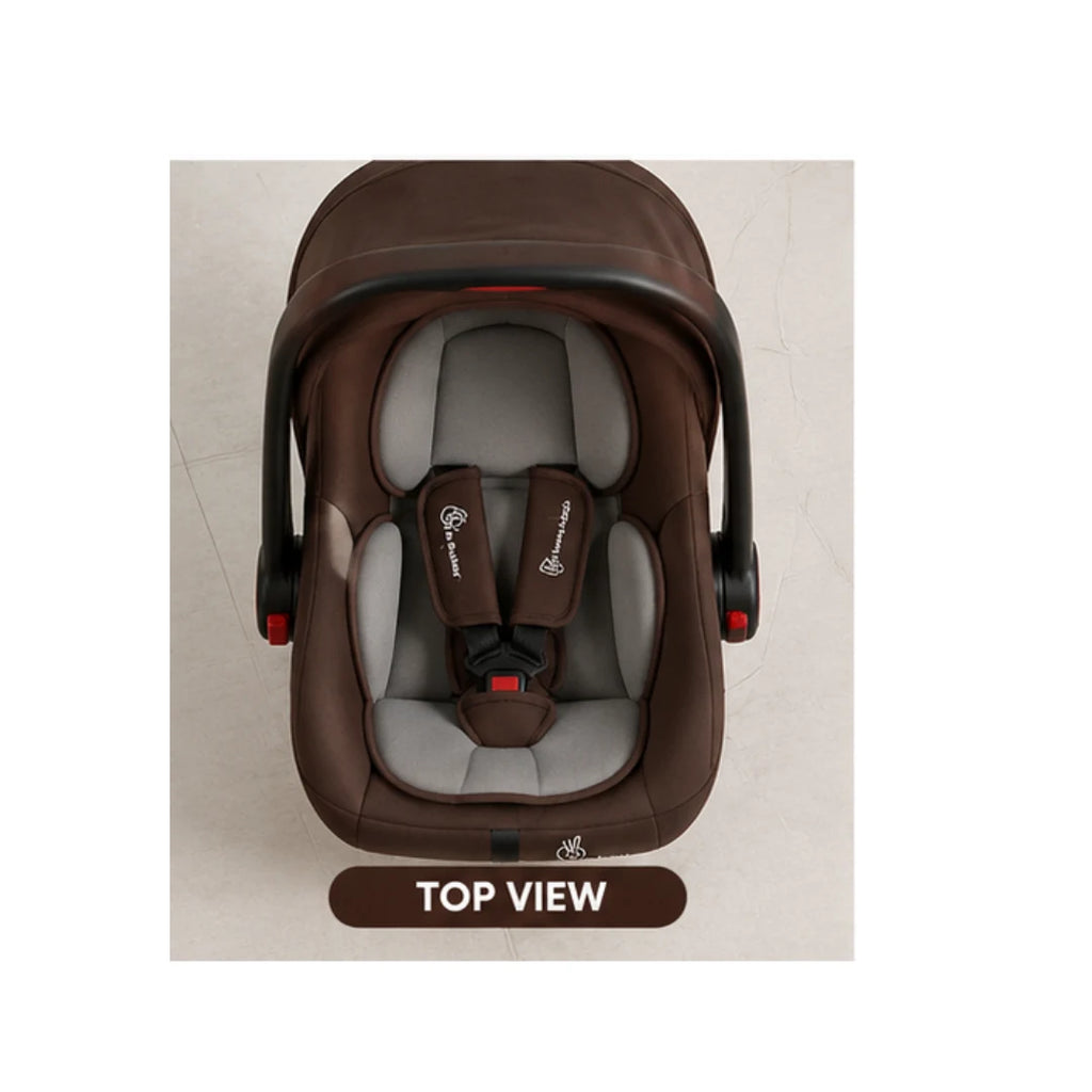 Infant car seat with canopy handle