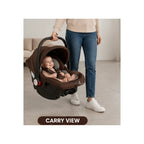 Infant car seat with canopy handle