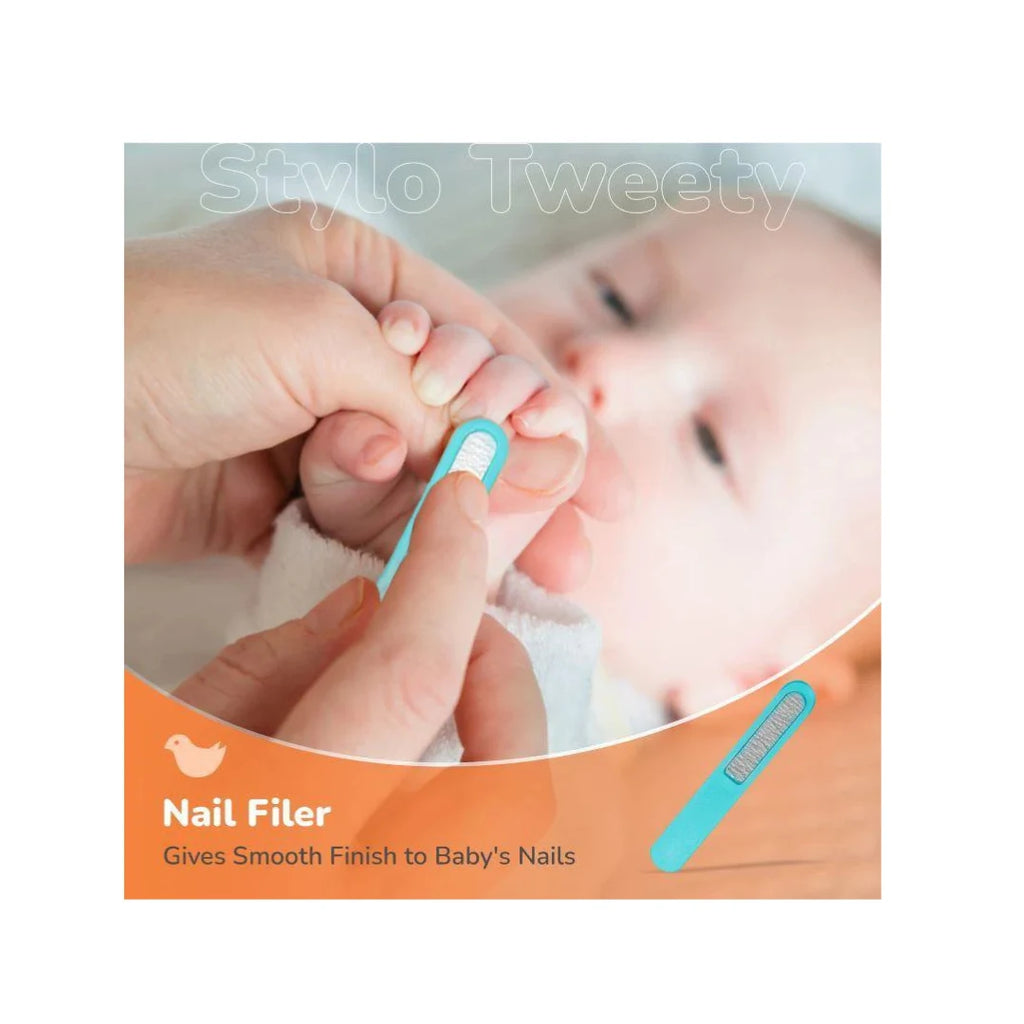 Baby grooming kit with safety tools