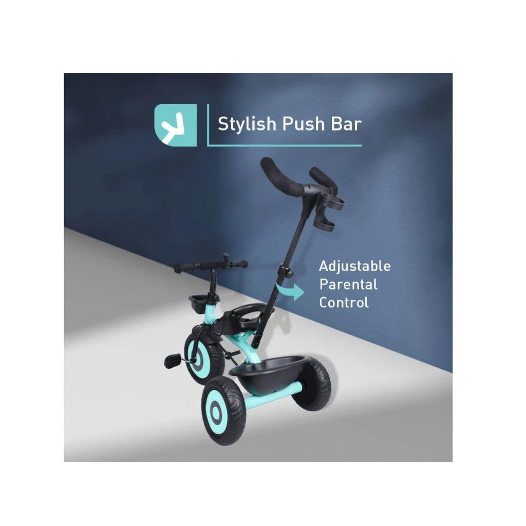 Kids tricycle with parent push handle