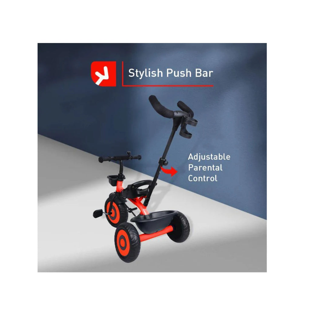 Kids tricycle with parent push handle