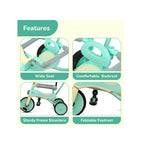 Kids tricycle with canopy and lights