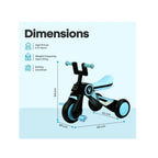 Kids tricycle with anti-slip handlebars