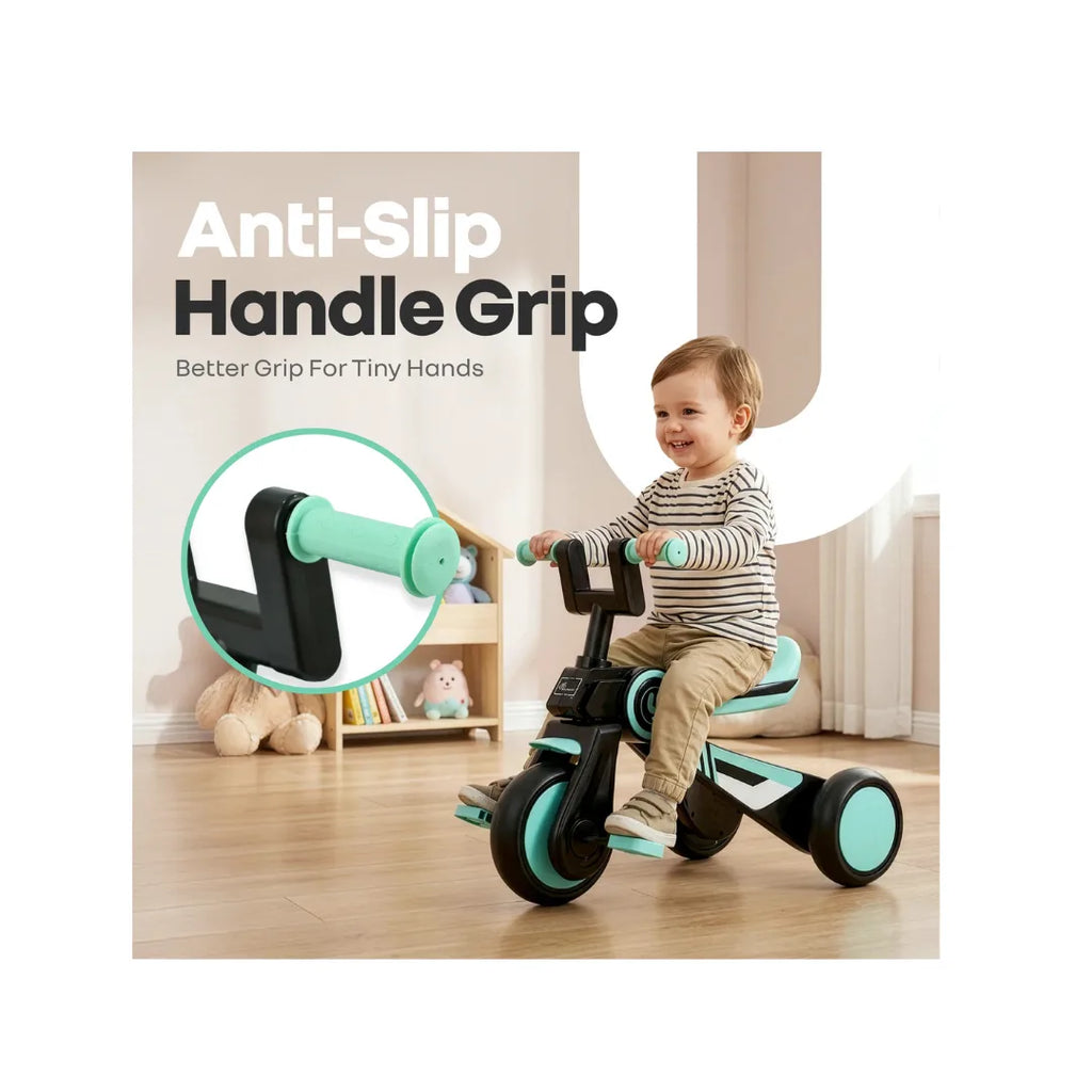 Kids tricycle with anti-slip handlebars