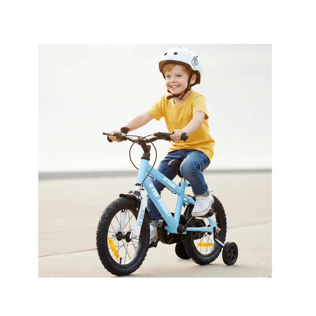 Kids bicycle with training wheels and seat