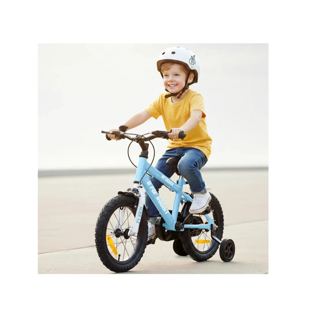 Kids bicycle with training wheels and seat