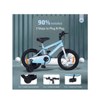 Kids bicycle with training wheels and seat