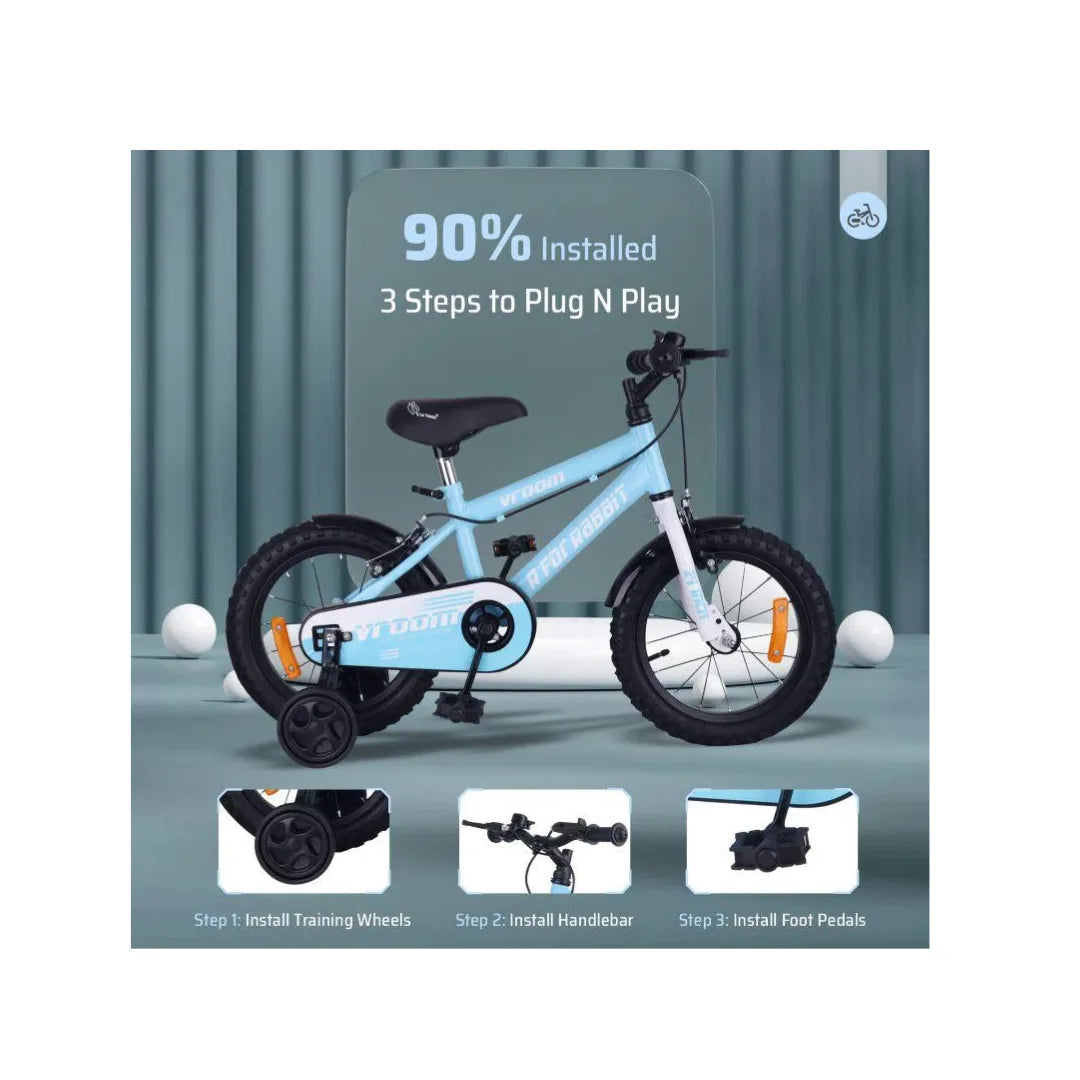 Kids bicycle with training wheels and seat