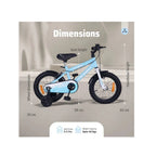 Kids bicycle with training wheels and seat