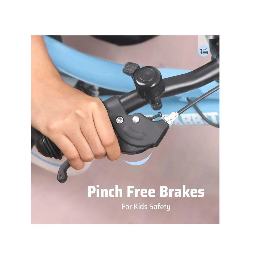Kids bicycle with training wheels attached