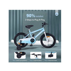 Kids bicycle with training wheels attached