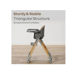 Foldable baby high chair with tray