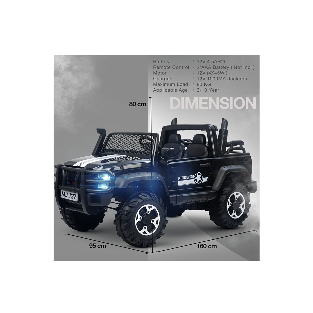 Baybee Ride-ons Baybee Rampage Rechargeable Battery Operated Jeep for Kids, Ride on Toy Kids Car with Bluetooth
