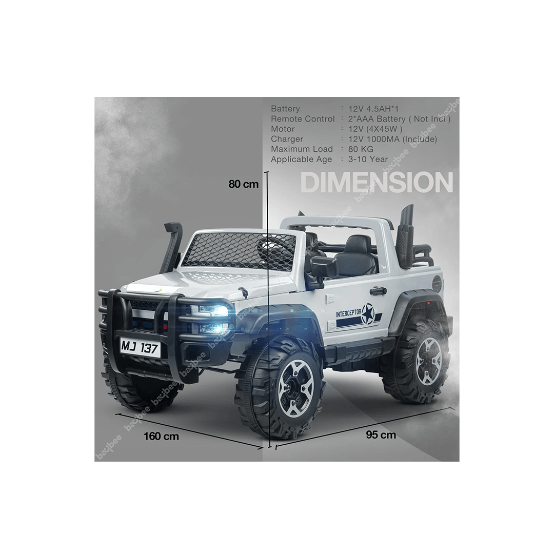 Baybee Ride-ons Baybee Rampage Rechargeable Battery Operated Jeep for Kids, Ride on Toy Kids Car with Bluetooth