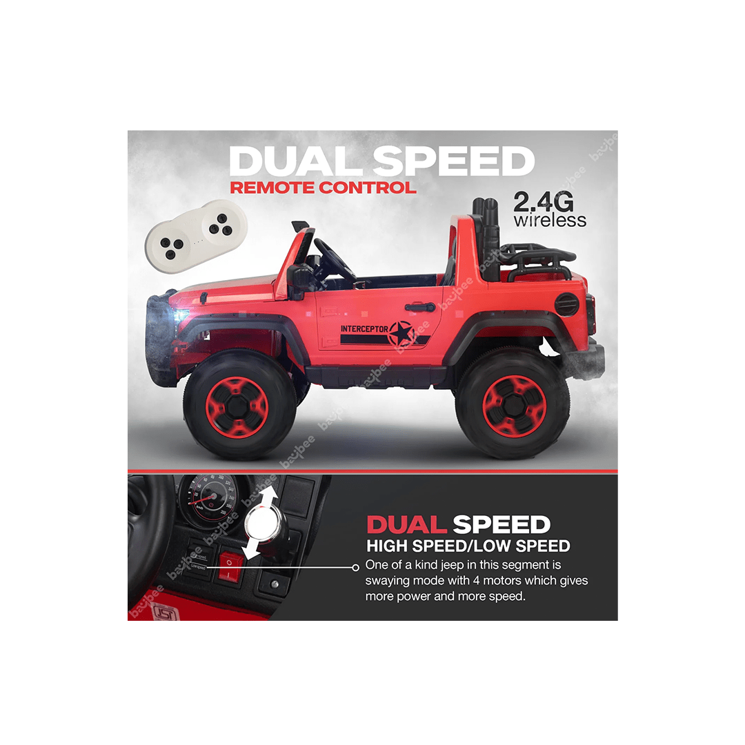 Baybee Ride-ons Baybee Rampage Rechargeable Battery Operated Jeep for Kids, Ride on Toy Kids Car with Bluetooth