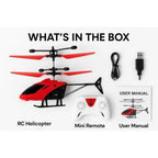 Remote control helicopter toy for kids with easy flying controls