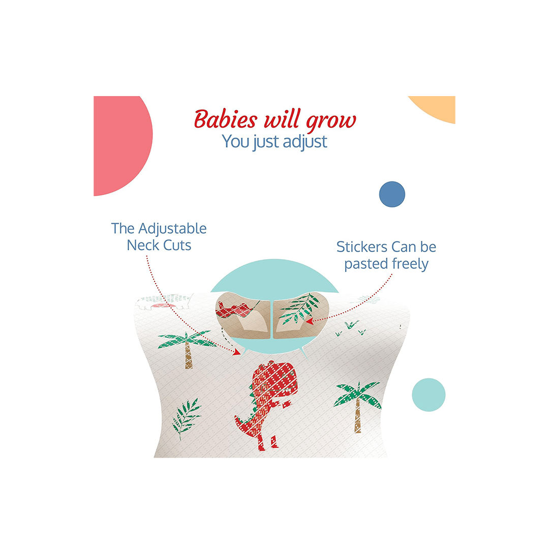 LuvLap Other Gears LuvLap Disposable Baby Bibs, 30 Pack Soft Travel Bibs for Feeding Infant Babies, Use and Throw Bibs, Toddler Drool Burp Apron, 3 Layer Absorbent Yet Waterproof For Kids