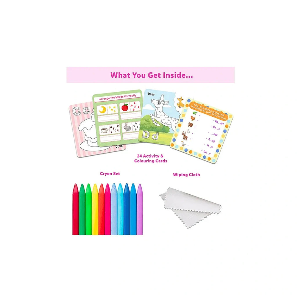 Alphabet Colour & Wipe Flash Card Set for Kids