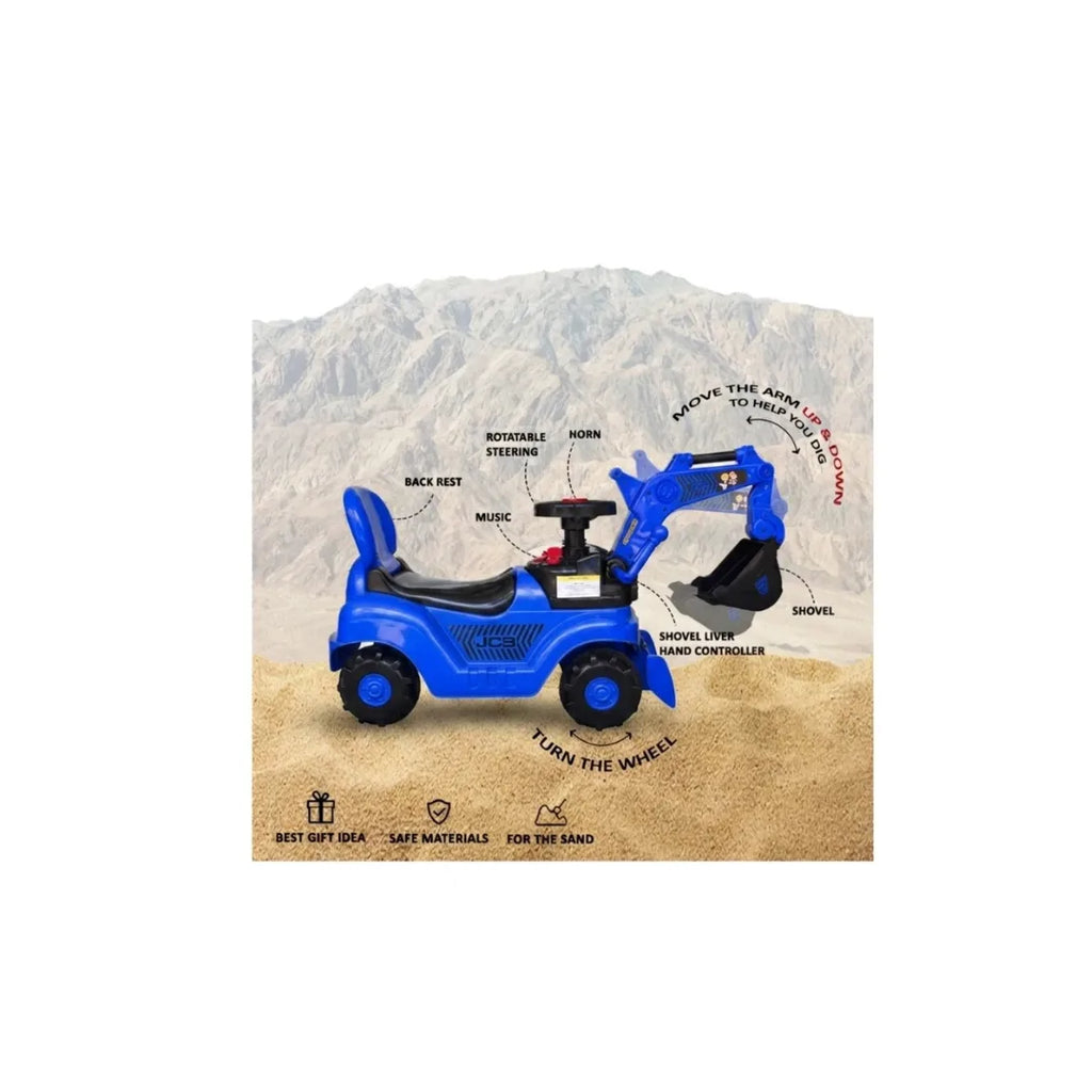 Kids excavator ride-on construction toy