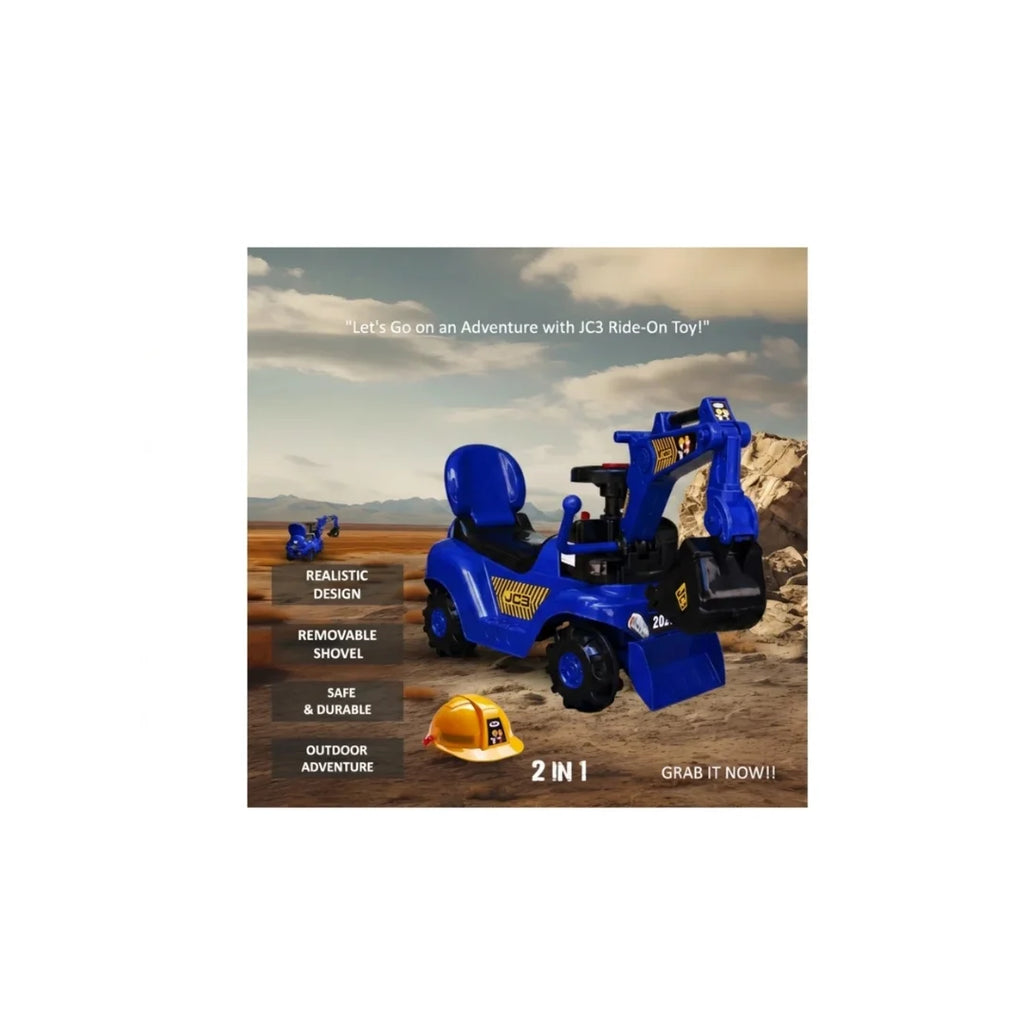 Kids excavator ride-on construction toy