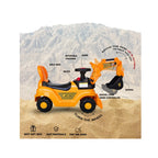 Kids excavator ride-on construction toy
