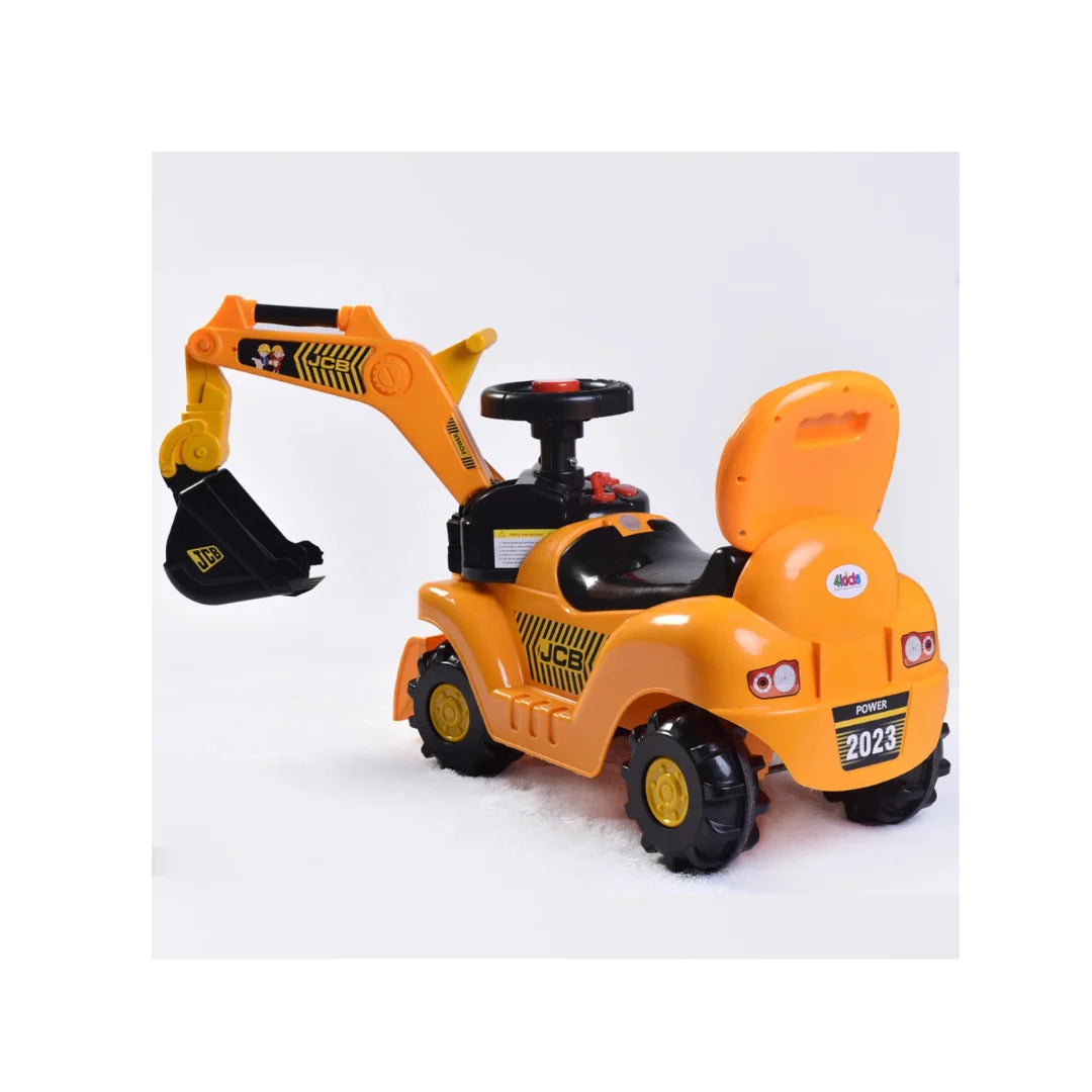Kids excavator ride-on construction toy