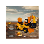 Kids excavator ride-on construction toy
