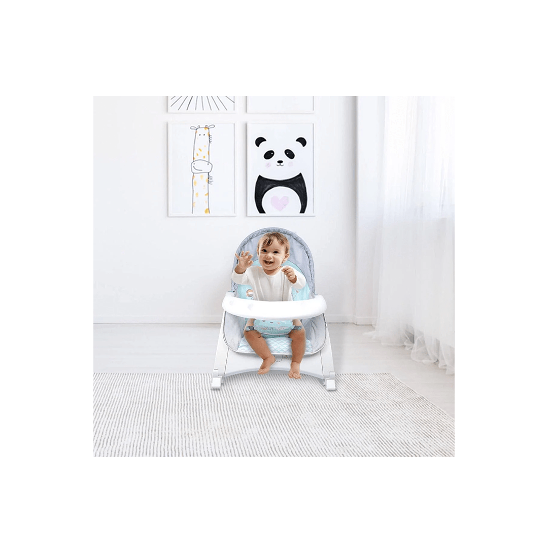 R for Rabbit Other Gears R For Rabbit 3 in 1 Rock N Play Rocker - Adjustable Backrest Recline, Detachable Toy Bar, Soothing Music & Vibration, Adjustable backrest, ( 0 Months+ )