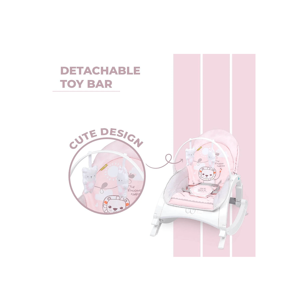 R for Rabbit Other Gears R For Rabbit 3 in 1 Rock N Play Rocker - Adjustable Backrest Recline, Detachable Toy Bar, Soothing Music & Vibration, Adjustable backrest, ( 0 Months+ )