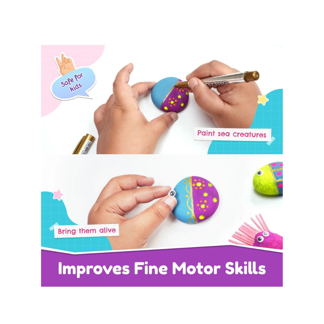 Rock and  shell,Magical Underwater Kingdom Painting Craft Gift for Boys & Girls
