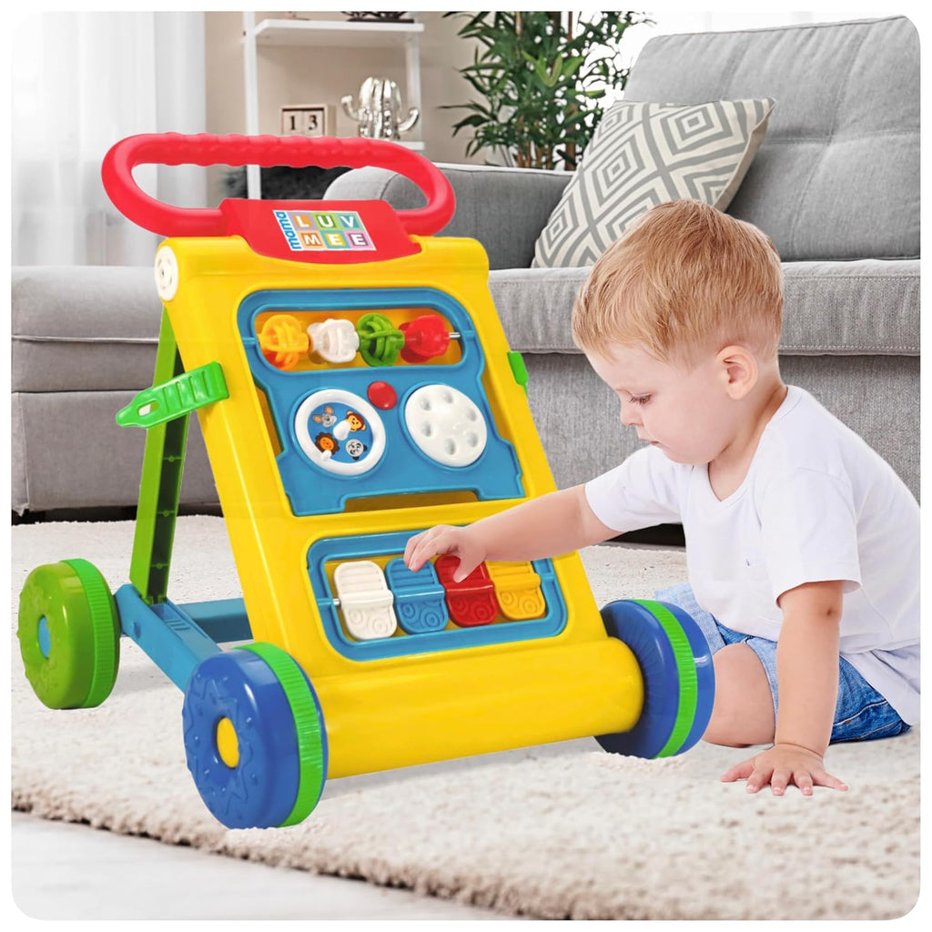 Star Baby Activity Walker Learning Push Walker for Babies 6 to 18 Months, Foldable Musical Walker with Recreational Toy (6 Months -2 Years) Color as Per Availability