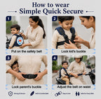 Adjustable Kids Safety Belt for Two-Wheeler Rides Safety Belt, 2-5 Years (Color as Per Availability)