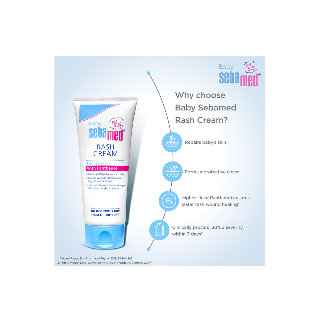 Sebamed Baby Care Sebamed Baby Rash Cream 100 ml pH 5.5 Ideal for Diaper Rashes Faster rash healing For Kids