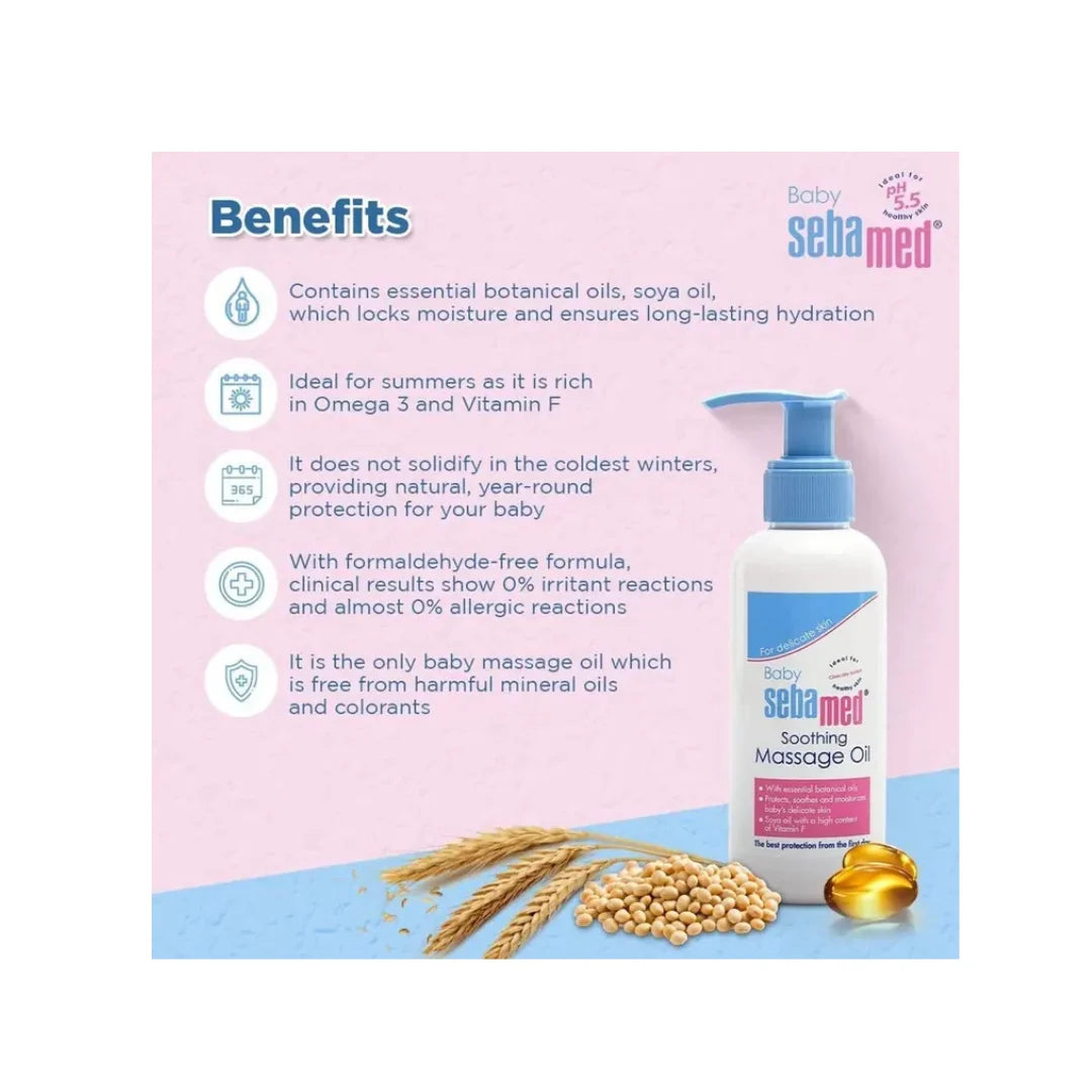 Baby massage oil for soft skin
