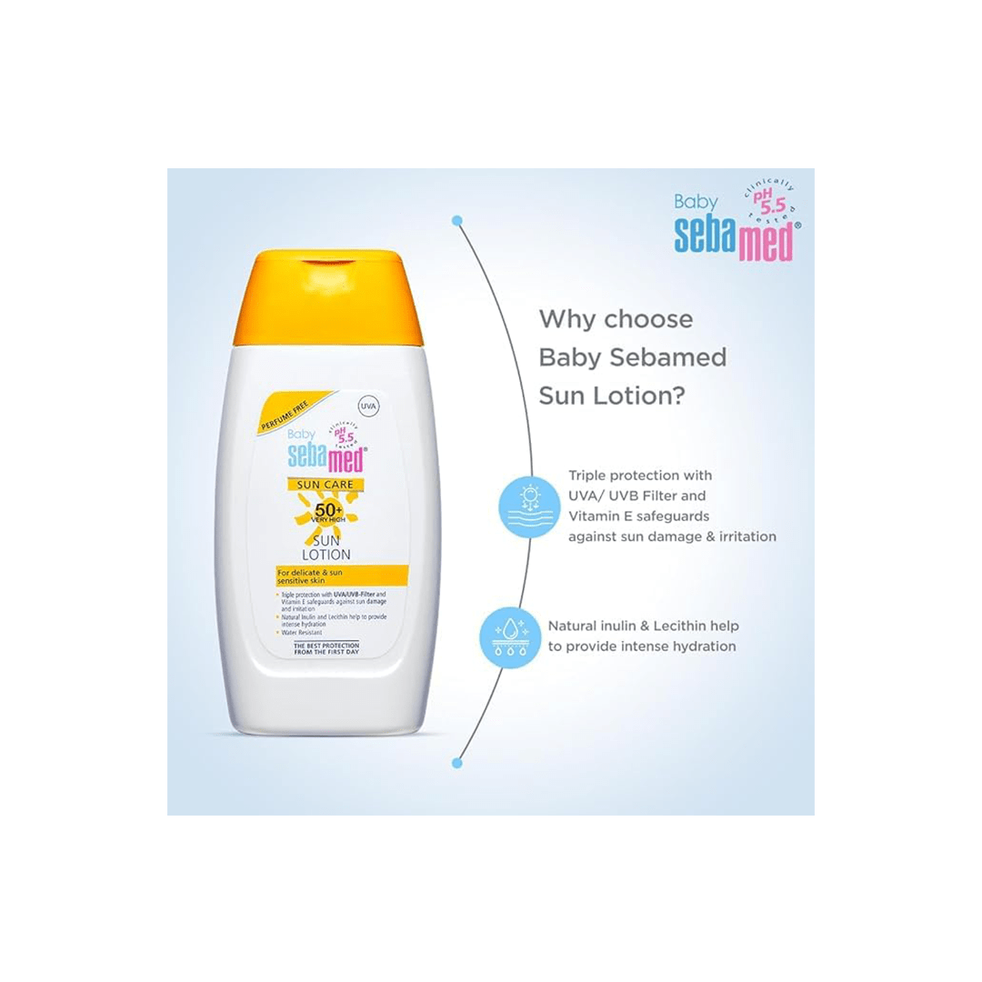Sebamed Baby Care Sebamed Baby Sun Lotion For Kids |pH 5.5|Triple Protection from UV rays|200 ml