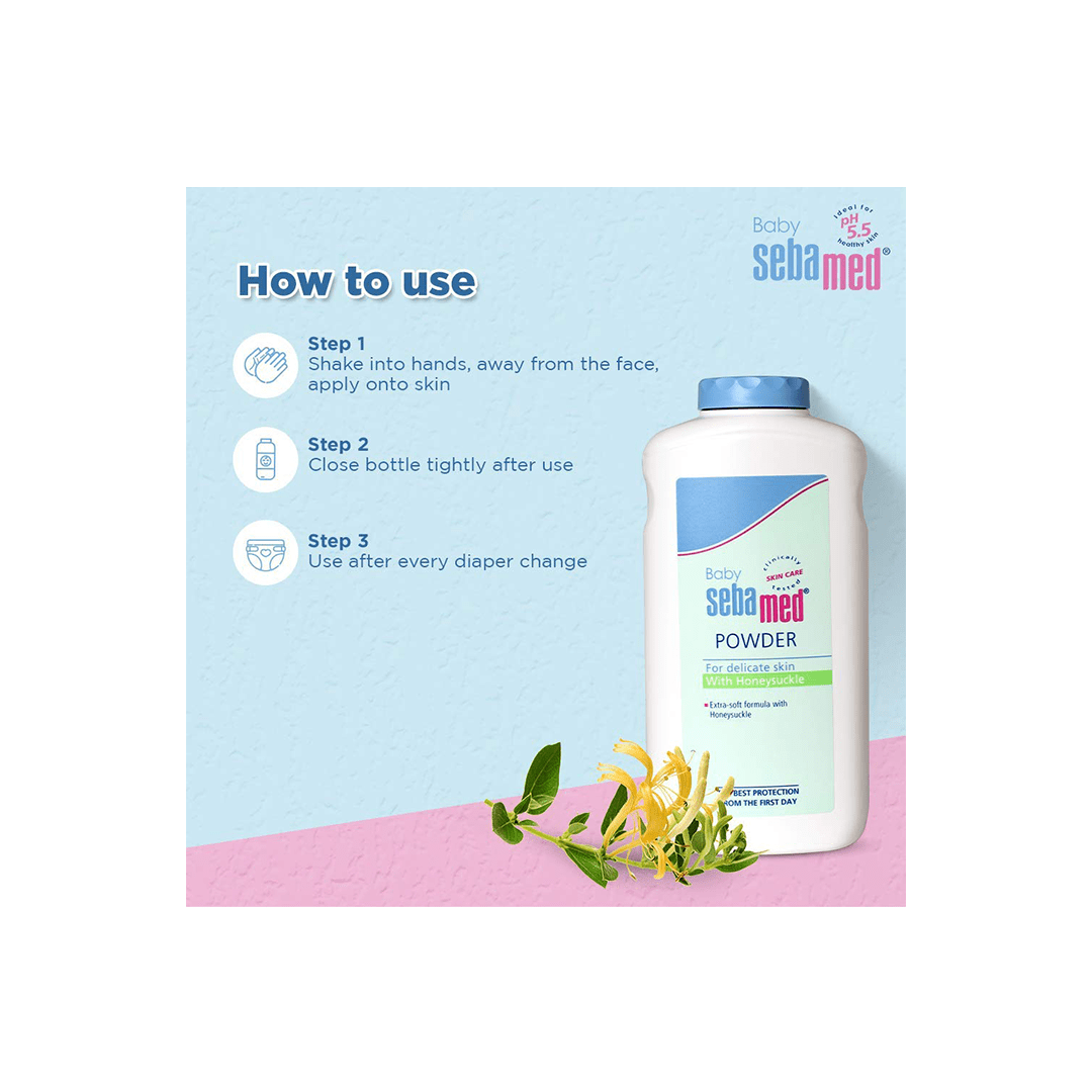 Sebamed Baby Care Sebamed Baby Powder With Honeysuckle 200g For Babies| Ideal for Prickly Heat | Keeps newborn’s skin fresh