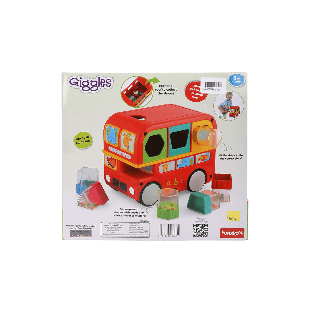 Funskool Toys Funskool Giggles Shape Sorting Bus (6 Months+)